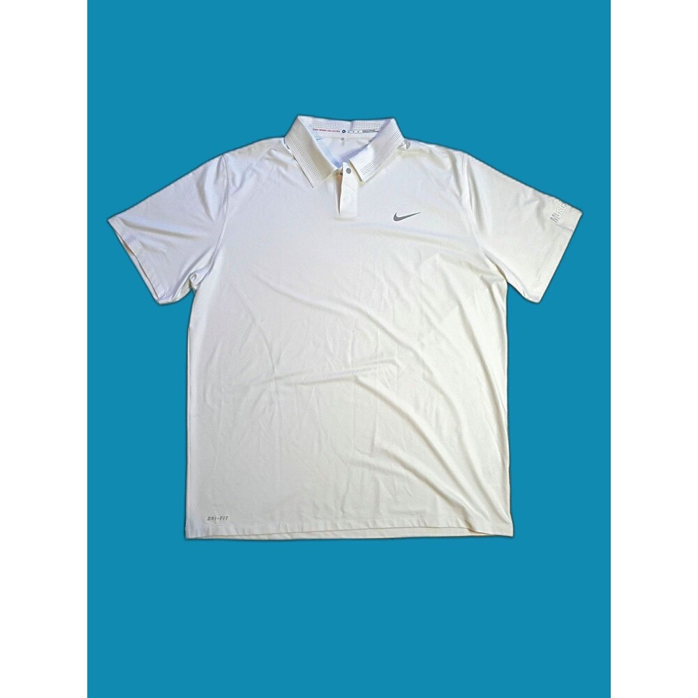 Nike Tiger Woods Collection Polo XL White Dri-Fit